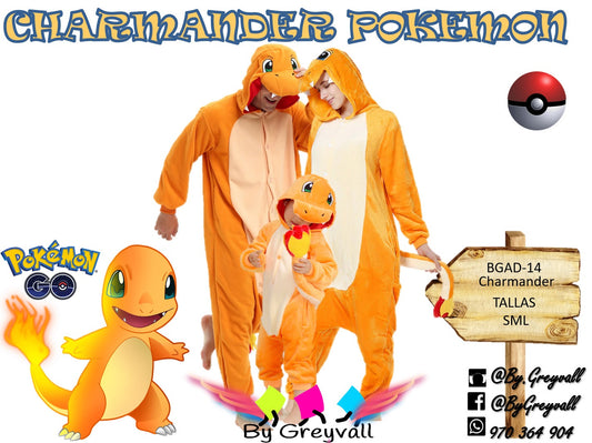 Pijamas Kigurumi Pokemon Charmander