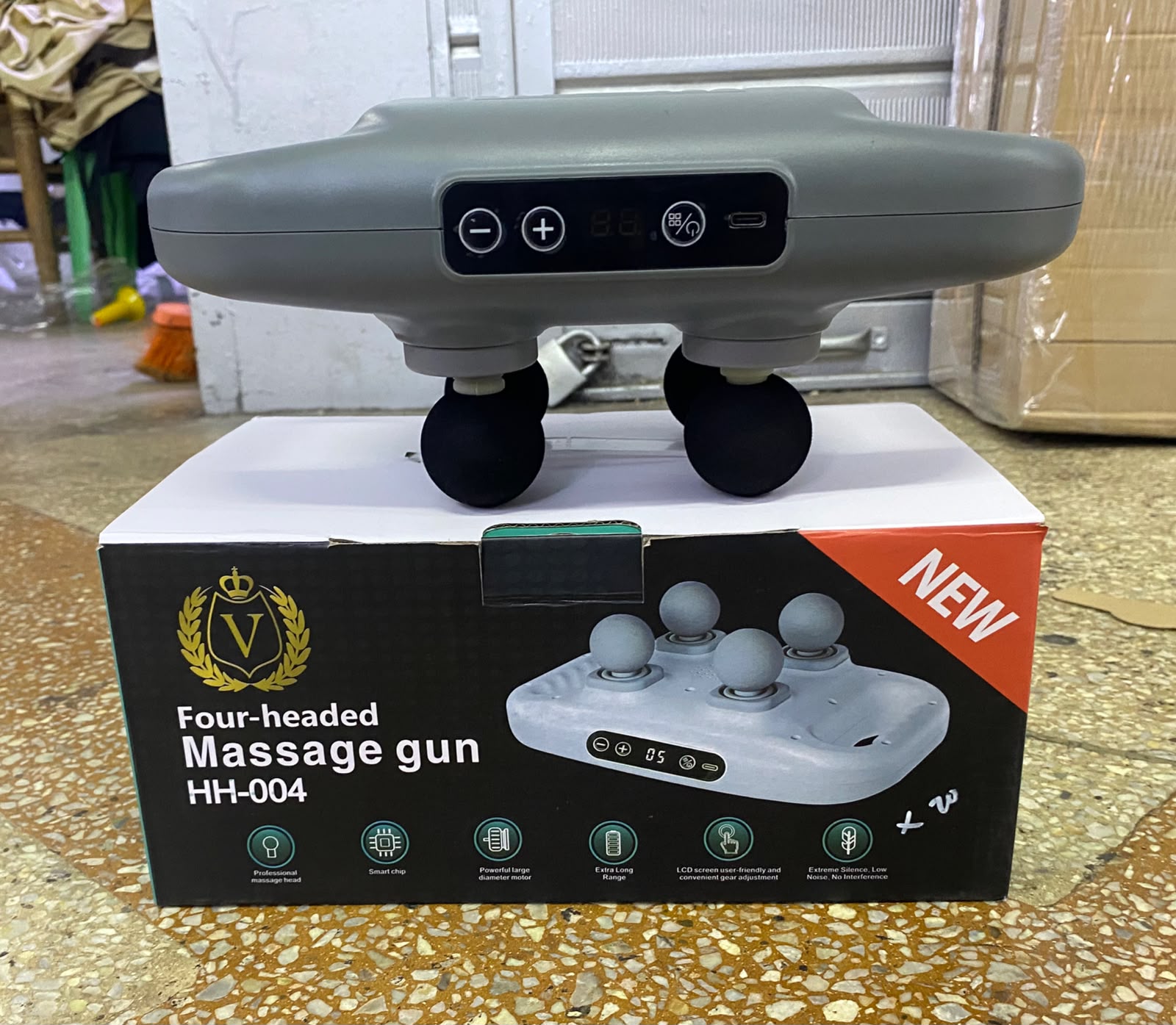 PISTOLA MASAJEADORA 4 CABEZALES