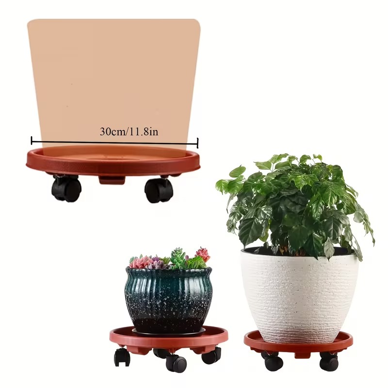 BASE RODANTE PARA MACETAS – SOPORTE CON RUEDAS RESISTENTE
