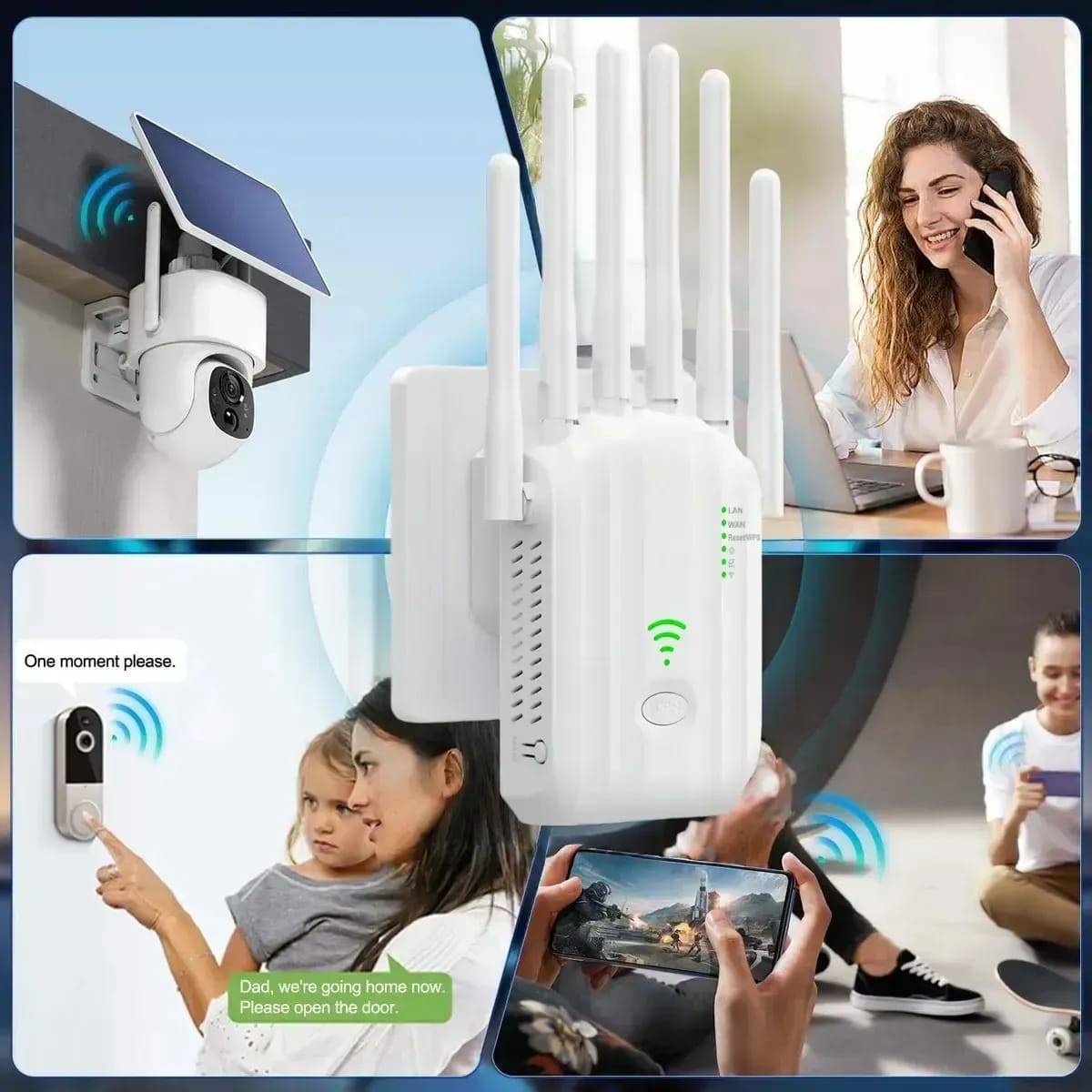 REPETIDOR WIFI 3 EN 1 - 1600 mbps KNUP- 3015