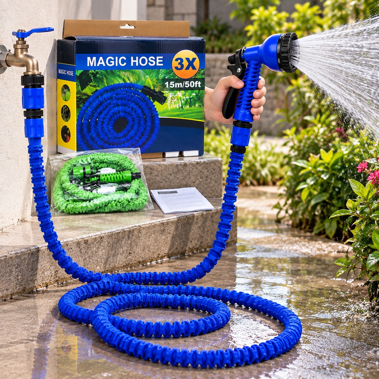  MANGUERA EXPANDIBLE MAGIC HOSE 3X – 15 METROS 